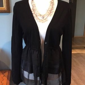 Dressy Black Cardigan Sweater Cute 